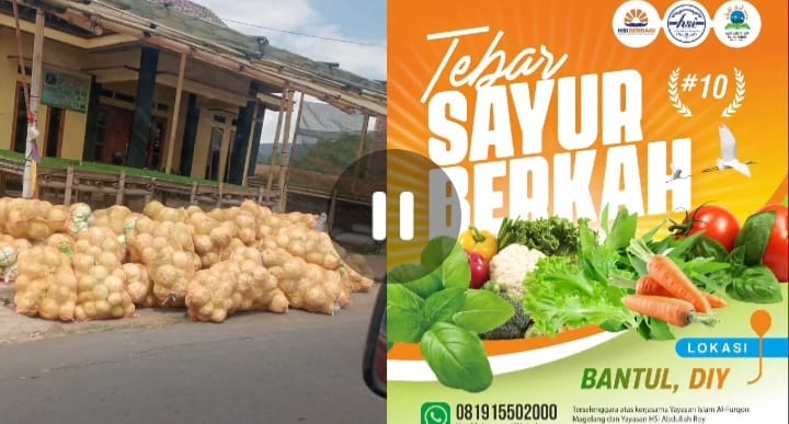 HSI Berbagi 2 Ton Sayuran di Bantul